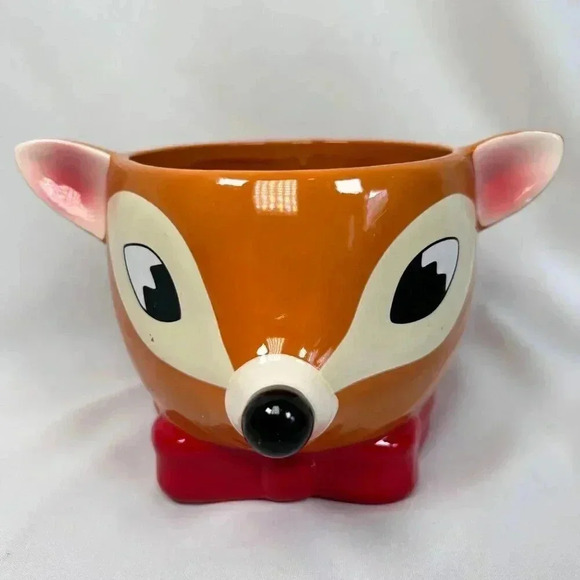 Reindeer Planter Candy Dish Decoration Christmas Holiday - Picture 1 of 6